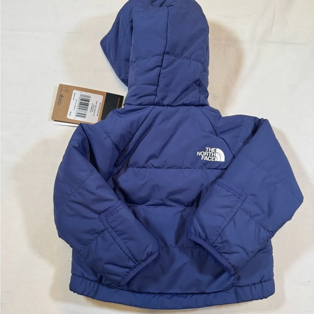 NWT North Face Baby 0-3M Cave Blue & Periwinkle Reversible Baby Puffer Jacket